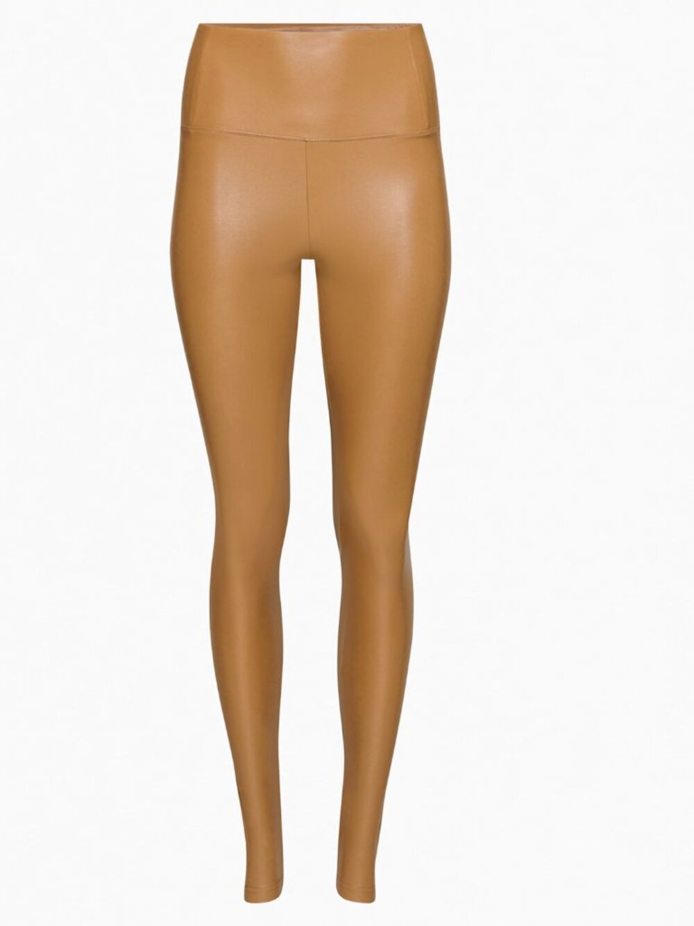 ARITZIA WILFRED FREE Daria High Waisted Vegan Leather Leggings Camel Tan S
